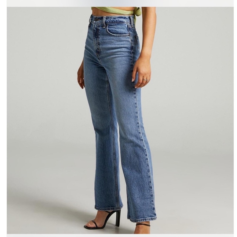 Levis Premium 70s High Flare Jeans Blue Denim High Rise Size 31 Womens